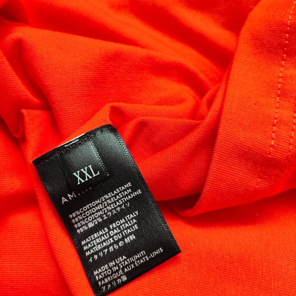 AMIRI Bright Orange Short Sleeve Logo Tee - Picture 5 of 7